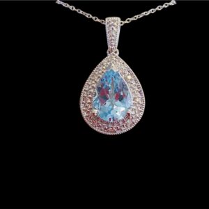 Blue Topaz Pendant Necklace
