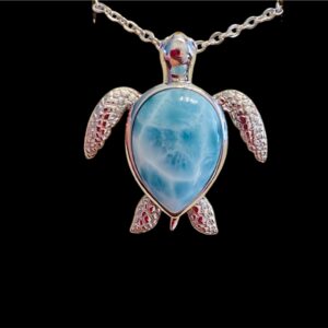 Larimar Turtle Pendant