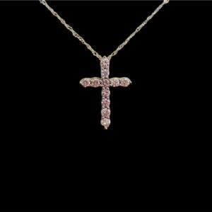 Eleven Diamond Cross Pendant