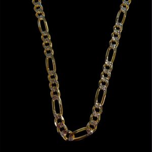 Sterling Silver 18k Plated Figaro Chain