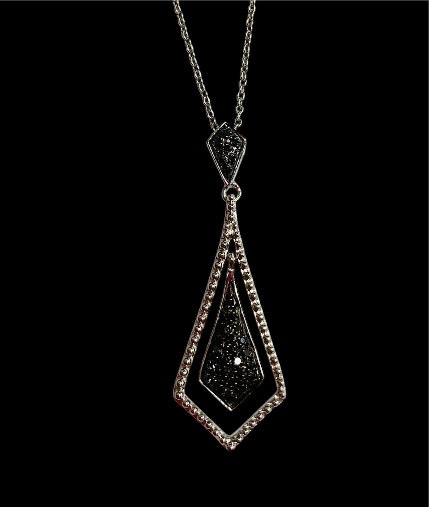 Black Diamond Drop Pendant
