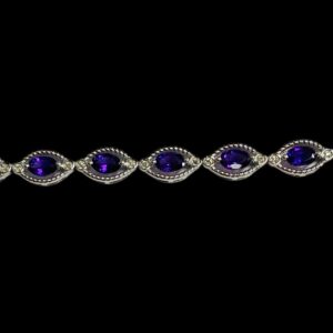 Sterling Silver Amethyst Bracelet