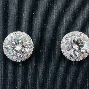 Lab Grown Diamond Halo Earrings