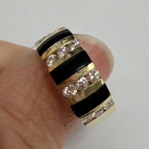 Onyx and Diamond Band