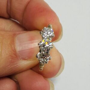 Vintage Three Stone Diamond Ring
